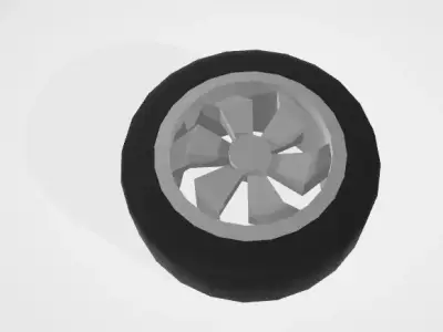 Low-poly wheel 08 Free 3D model