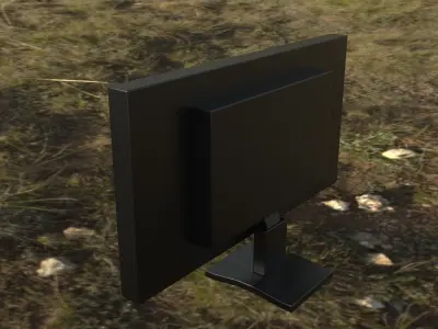Computer  PC Set with Different Textures Low-poly 3D model