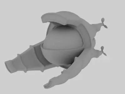 Submarine Free low-poly 3D model