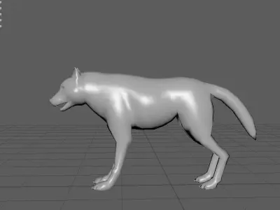 Wolf 2 Free low-poly 3D model