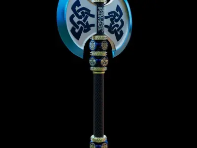 Fantasy Axe 3D model get
