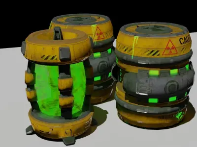 Sci-Fi Barrel 3D model