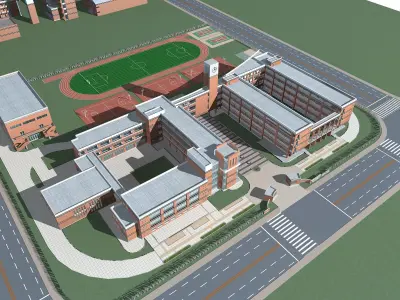 School Building 3D model