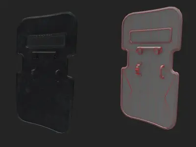 Police Shield low-poly 3D model Low-poly 3D model