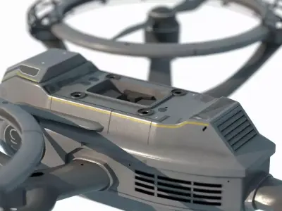 Unused sci-fi drone 3D model