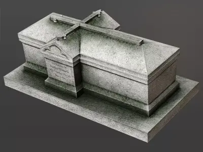 Chest Tomb 3 Low-poly 3D model