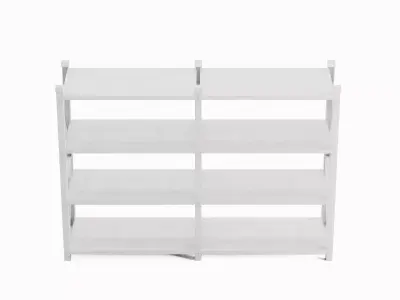 Steel Shelf Set Low-poly 3D model