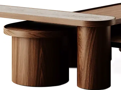 HC28 maison SPAN Set of Coffee Tables 3D model