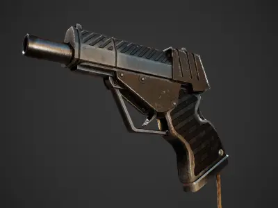 Hand Gun R303 Free low-poly 3D model