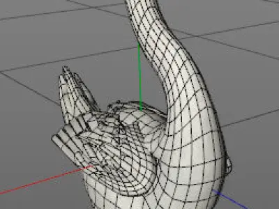 White and black Swan  Low-poly 3D model