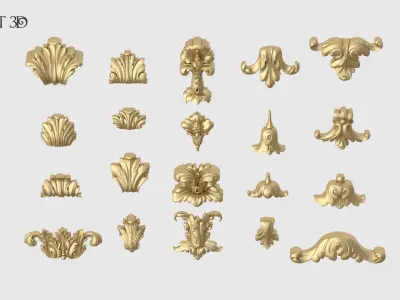 Vertical Leaves Collection 3D print model