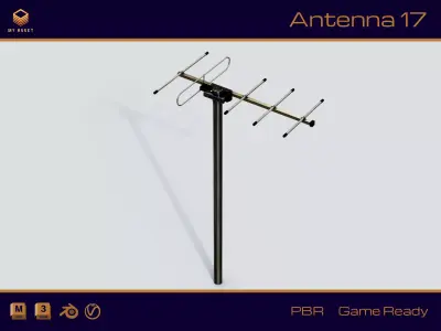 Antenna 17 Low-poly 3D model