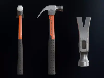 Modern Hammer Low-poly 3D model