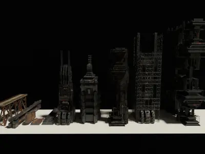 Abandoned Mine - Concept Art Scene 3D model