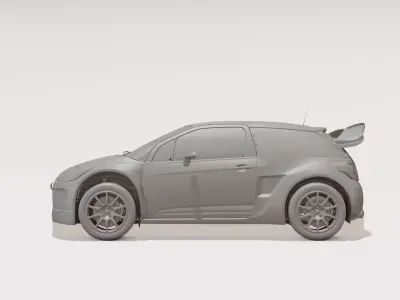 Bouncy Rally Bug Cute Cartoon Rally Car 3D print model