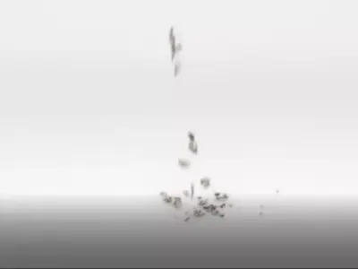 Stone Debris Fall 01 Low-poly 3D model