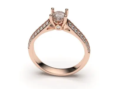 solitaire with ring sizes  8 part S39 3D print model