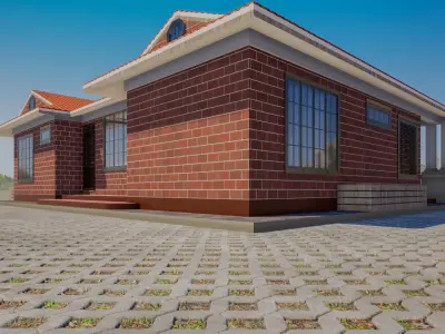 3 Bedroomed Bungalow Free 3D model