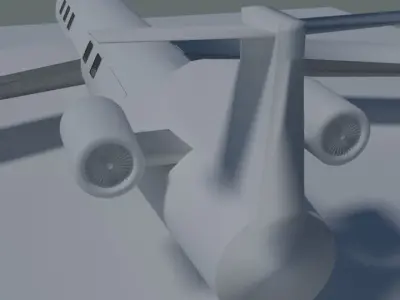 Plane jet Low-poly 3D model