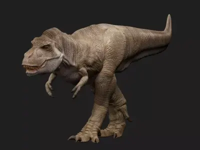dinosaur Low-poly 3D model 21