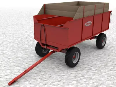 Stan Hoist 6x12 Barge Wagon 3D model