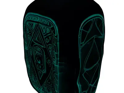 Glowing Rune Stone Relic 3D model