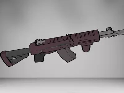 AK-12 Low-poly 3D model