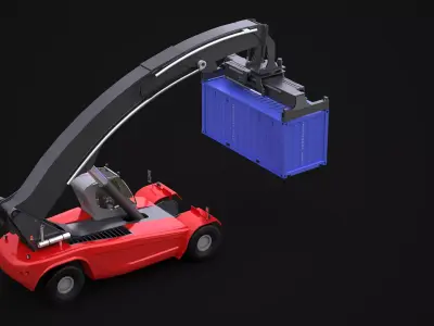 Generic Reach Stacker 10ft Container 3D model