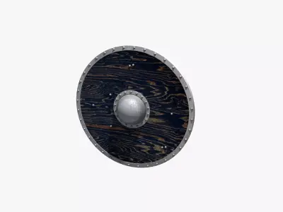 Viking shield Low-poly 3D model 33
