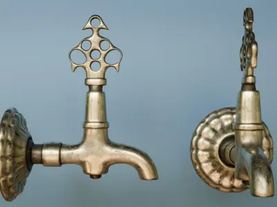 Antique Turkish Faucet Low-poly 3D model