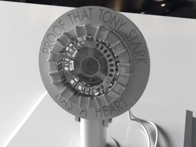 Iron Man Arc Reactor Model with background render 3D model
