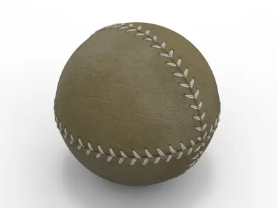Vintage Baseball Balls Collection 4 3D model