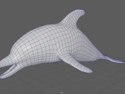 dolphin Low-poly 3D model get