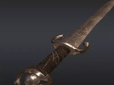 Celt Sword Free low-poly 3D model