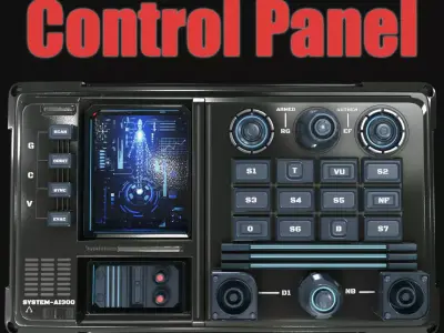 control panel 3D model 4