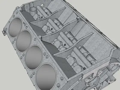 motor V8 main unit  3D model