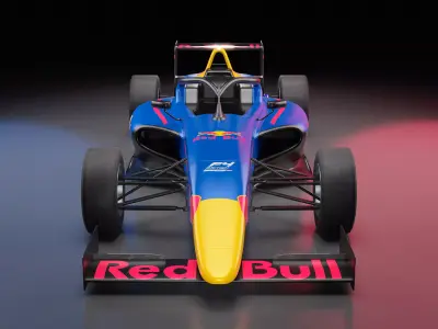 FIA F4 Tatuus 421 EU - RedBull livery plus Photoshop files 3D model