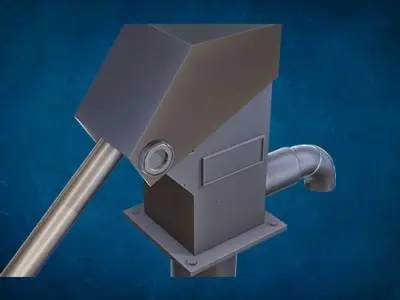 handpumb metal water pump Low-poly 3D model