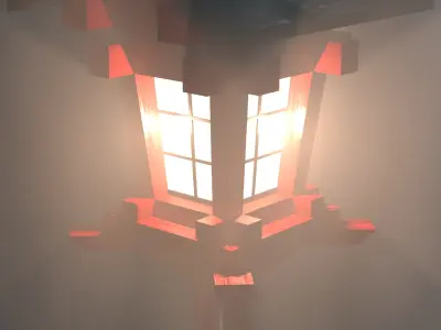 Japanese traditional Lantern  Free low-poly 3D model