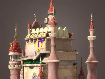 Cartoon Castle 3D model buy