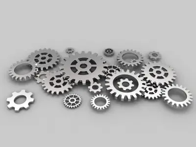 Mechanical gears pack 3d model  3D model