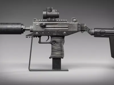 UZI PRO IWI Low-poly 3D model