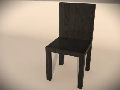 Traditional Wooden Chair  Free low-poly 3D model