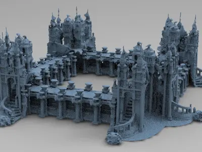 Ancient Culture Ruins walls 1 3D model