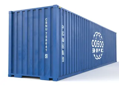 40 feet High Cube COSCO shipping container 3D model