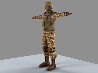 Soldier 3D model buy