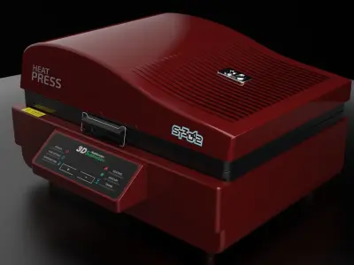 ST 3042 HEAT PRESS 3D MODEL   PBR    SUBLIMATION 3D model