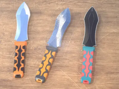 Knife Low-poly 3D model