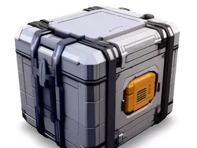 SciFi Storage Crate Game Asset Low-poly 3D model