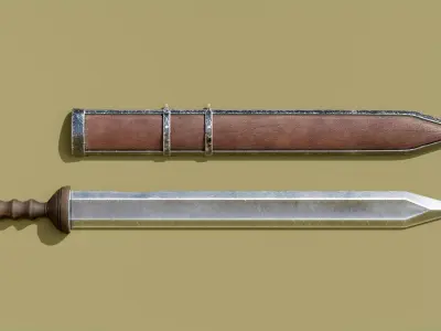 Gladius Simple - Game Ready Low-poly 3D model